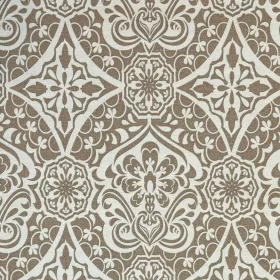 Ornate Whimsy - Barna alapon fehér mintás tapéta
