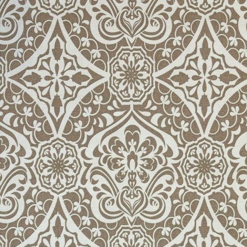 Ornate Whimsy - Barna alapon fehér mintás tapéta