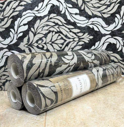 Carat Black - Sötétszürke alapon ezüst és bronz minta