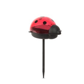 LED-es szolár lámpa - katica - piros - 75 x 60 x 156 mm