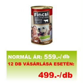 Fincsi kutyakonzerv - Marhás - 1,24 kg