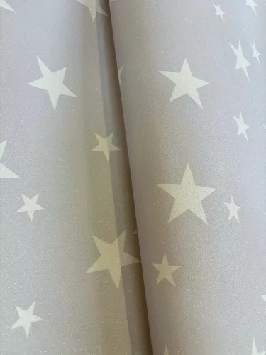 Starry Dreams - Ezüst alapon fehér csillagok