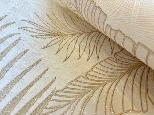 Golden Hour - Aranyszínű csillogós pálmaleveles tapéta