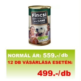 Fincsi kutyakonzerv - Vadas - 1,24 kg