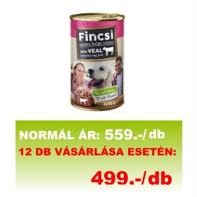 Fincsi kutyakonzerv - Borjú - 1,24 kg