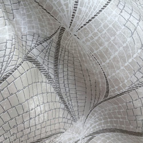 Viaszos vászon terítő 394 - Szürke alapon absztrakt minta