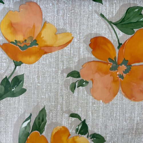 Viaszos vászon terítő 399 - Narancssárga virágok
