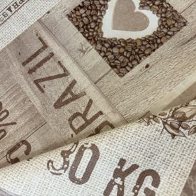 Viaszos vászon terítő 204 - Kávé