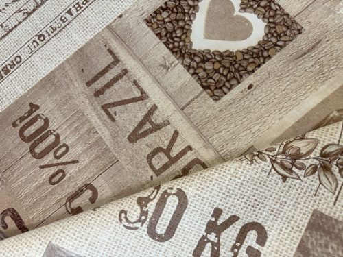 Viaszos vászon terítő 204 - Kávé