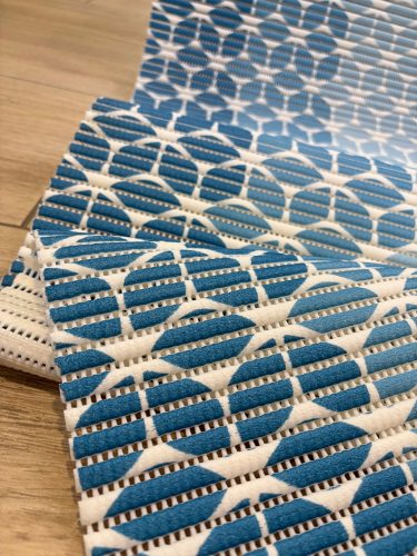 Fürdőszobai szőnyeg - Kék kockás