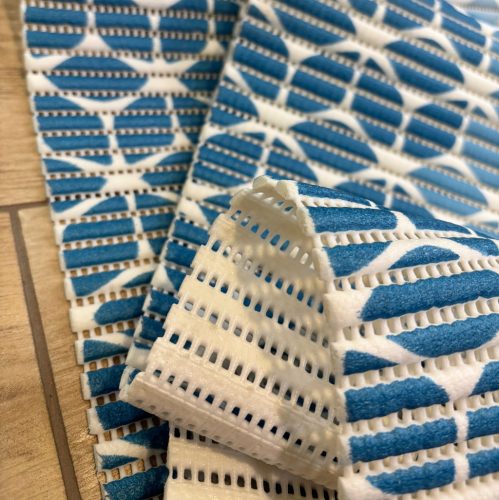 Fürdőszobai szőnyeg - Kék kockás