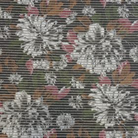 Fürdőszobai szőnyeg - Feteke alapon virágok és levelek