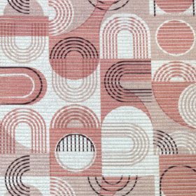   Fürdőszobai szőnyeg - Rózsaszín karikák és félkörök