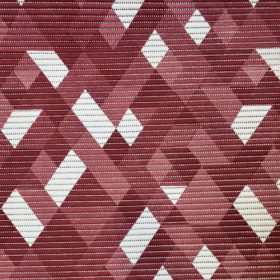 Fürdőszobai szőnyeg - Bordó és fehér rombusz