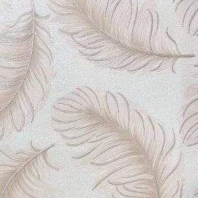 Feathers - Halvány rózsaszín alapon tollmintás tapéta