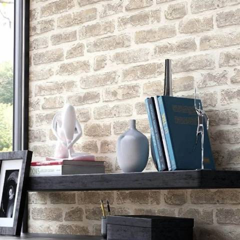 Whitewashed Brick - Téglamintás tapéta