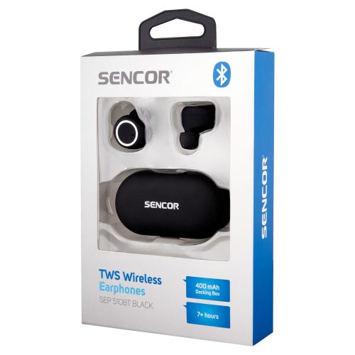 Sencor fülhallgató bluetooth fekete SEP 510BT BK TWS