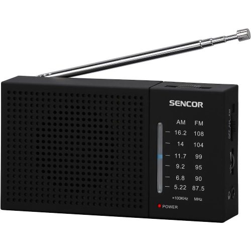 Sencor zsebrádió fekete FM/AM SRD1800